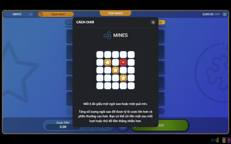 Cách chơi game Dò Mìn BK8