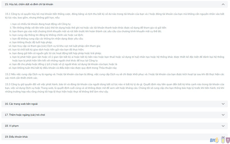 Điều khoản pháp lý