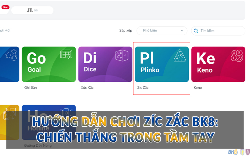 Hướng dẫn chơi Zíc Zắc BK8 - Chiến thắng trong tầm tay