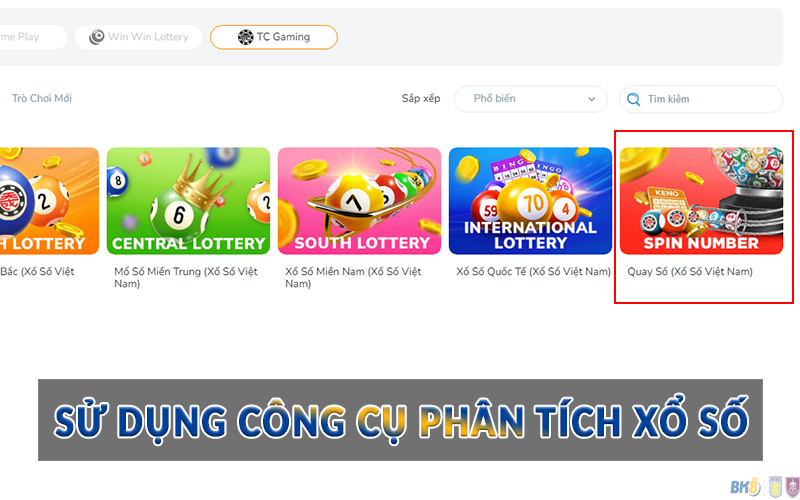 Sử dụng công cụ phân tích Xổ Số