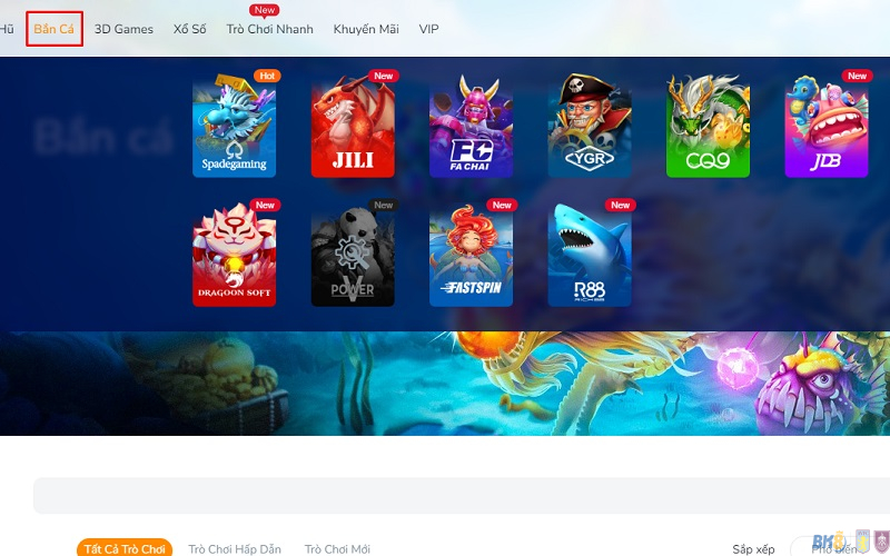 Tổng hợp chế độ chơi bắn cá BK8